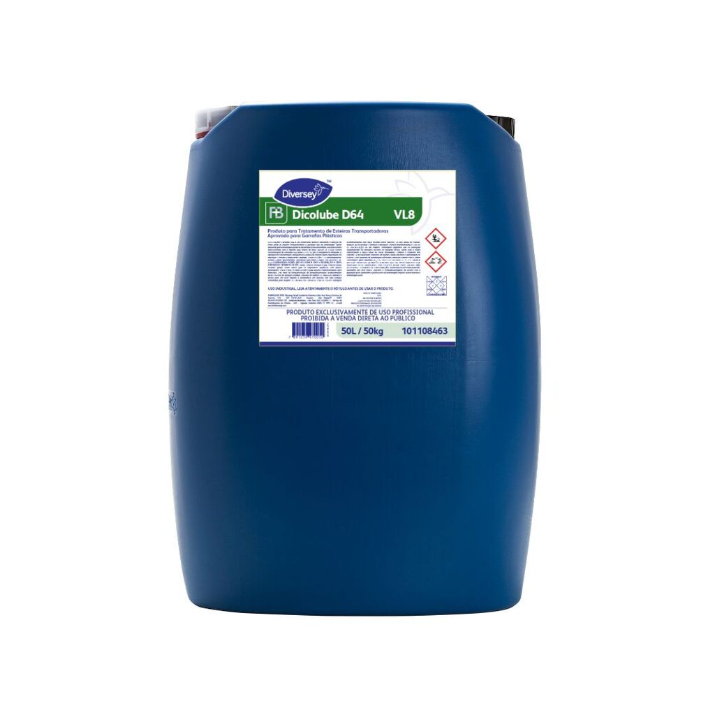 DICOLUBE D64 50L - PRODUTO PARA TRATAMENTO DE ESTEIRAS TRANSPORTADORA APROVADO PARA GARRAFAS PLÁSTICAS